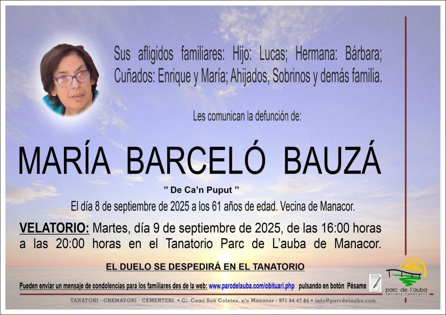 MARÍA  BARCELÓ BAUZÁ