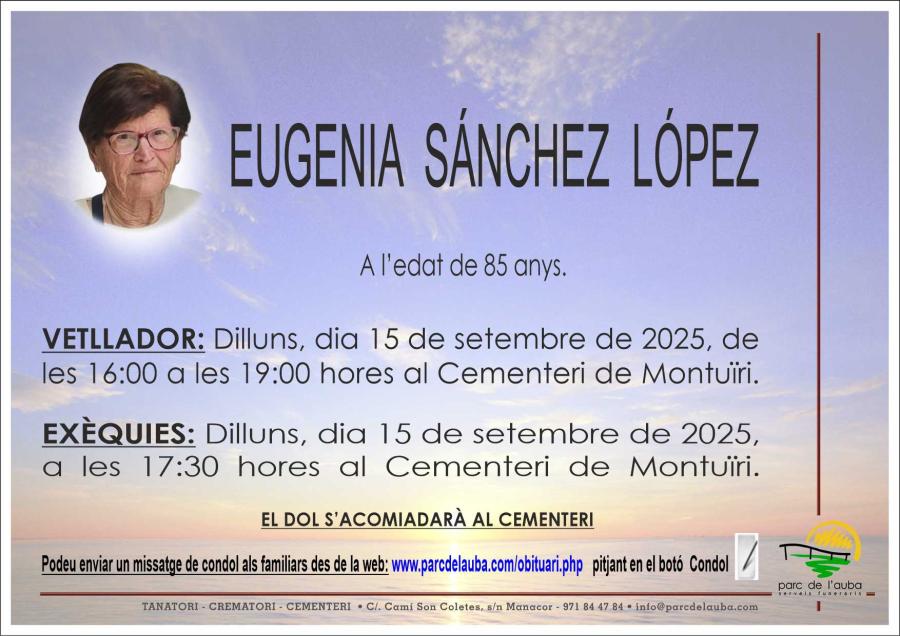 EUGENIA SÁNCHEZ LÓPEZ