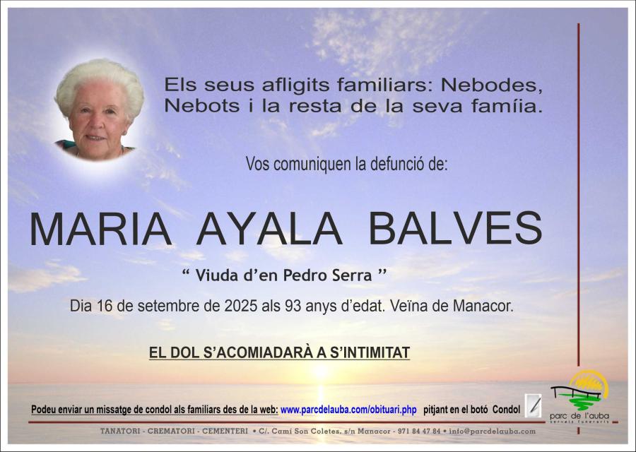 MARIA AYALA BALVES