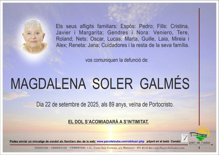MAGDALENA SOLER  GALMÉS