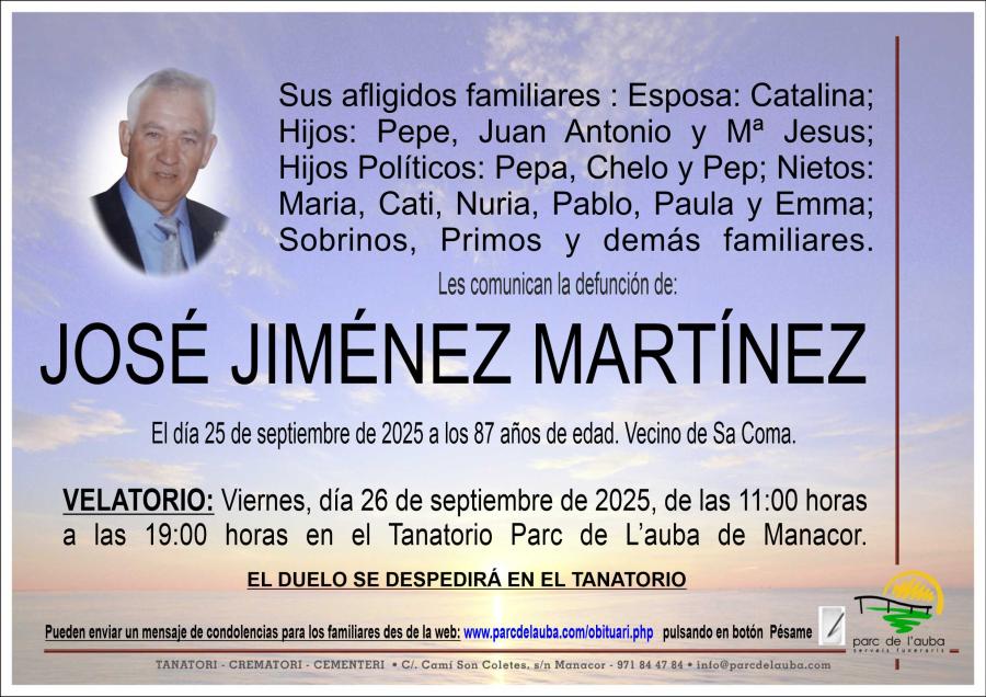 JOSÉ  JIMÉNEZ MARTÍNEZ