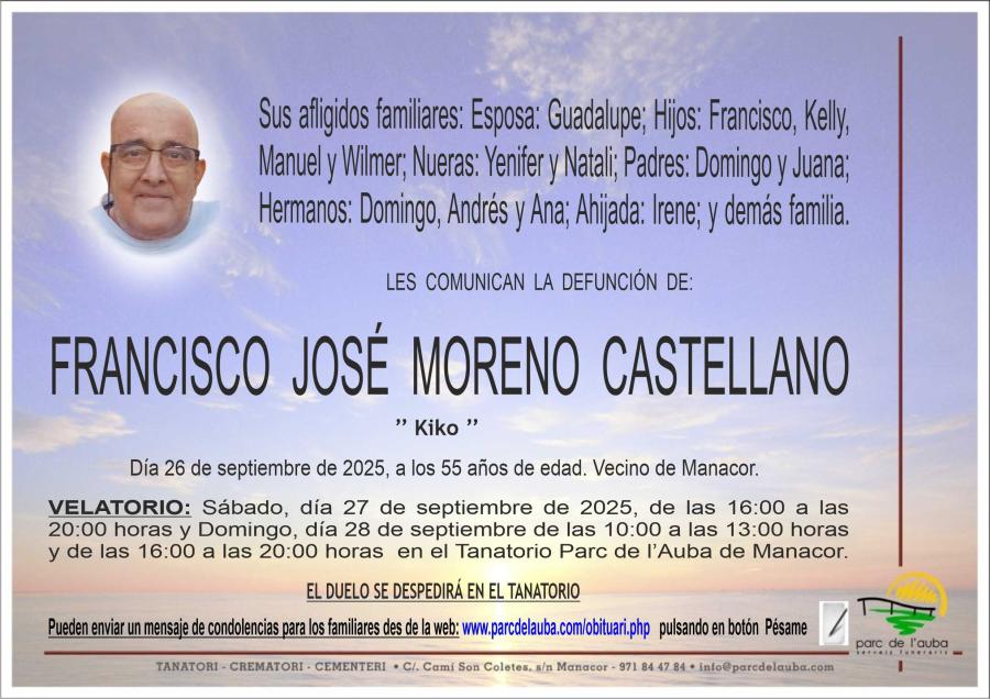 FRANCISCO JOSÉ MORENO CASTELLANO