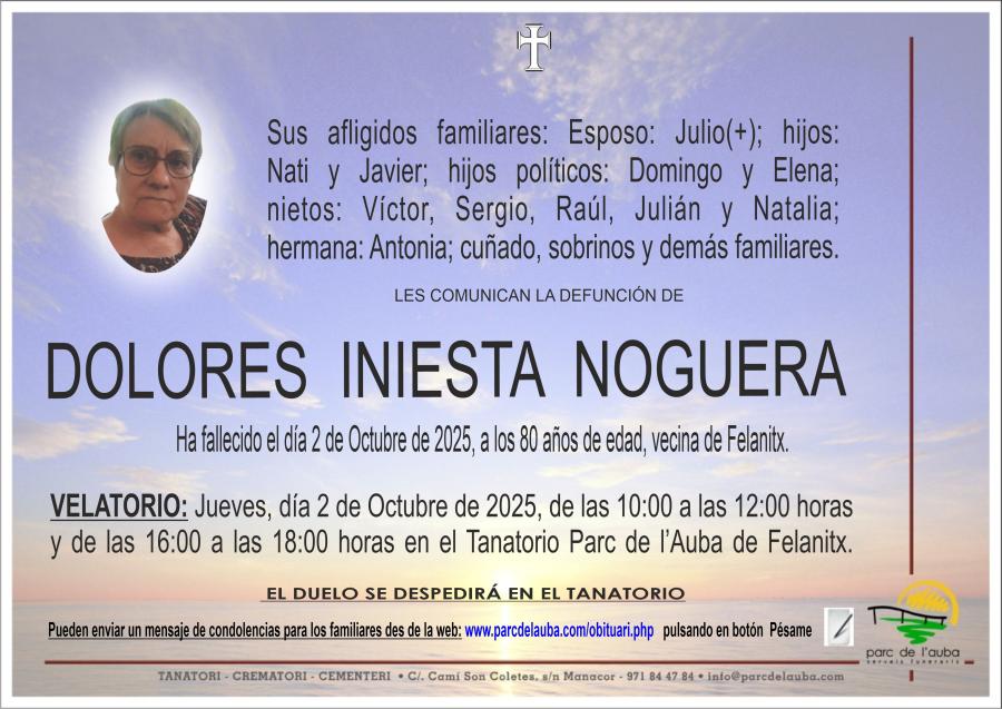 DOLORES INIESTA NOGUERA
