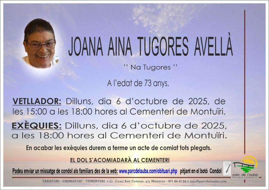 JOANA AINA TUGORES AVELLÀ