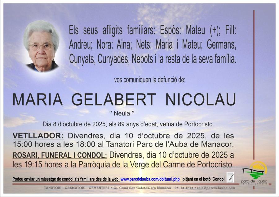 MARIA GELABERT NICOLAU