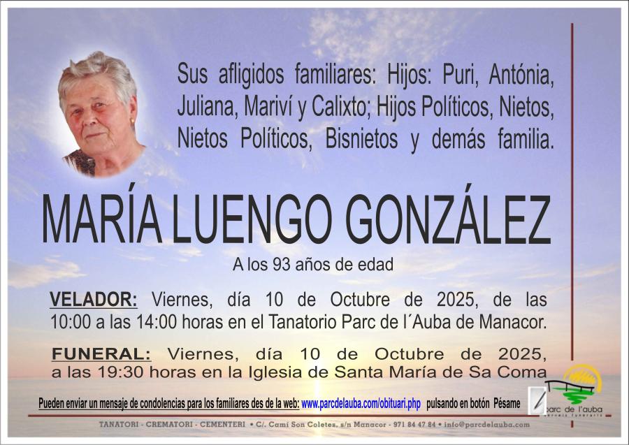 MARÍA LUENGO GONZÁLEZ