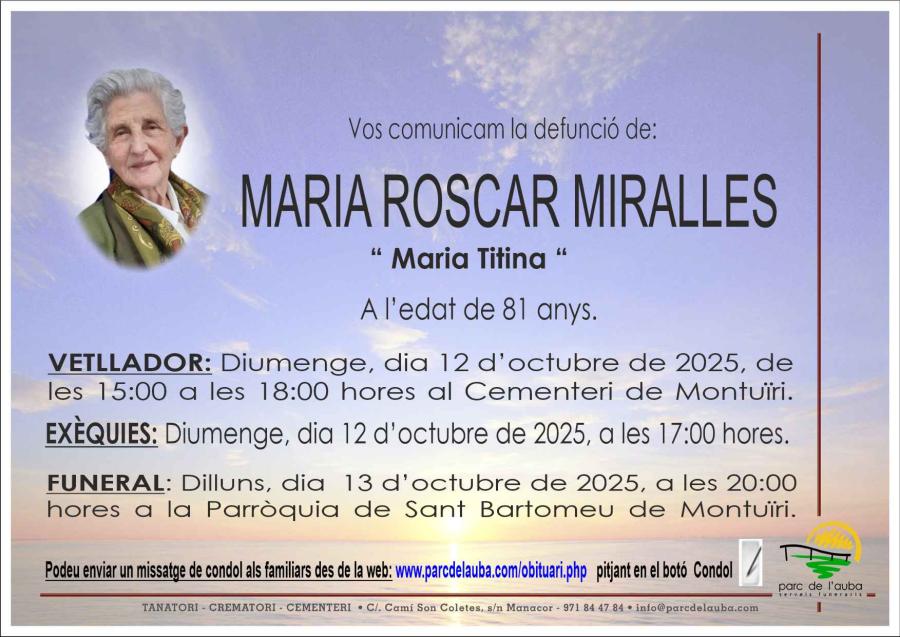 MARIA ROSCAR MIRALLES
