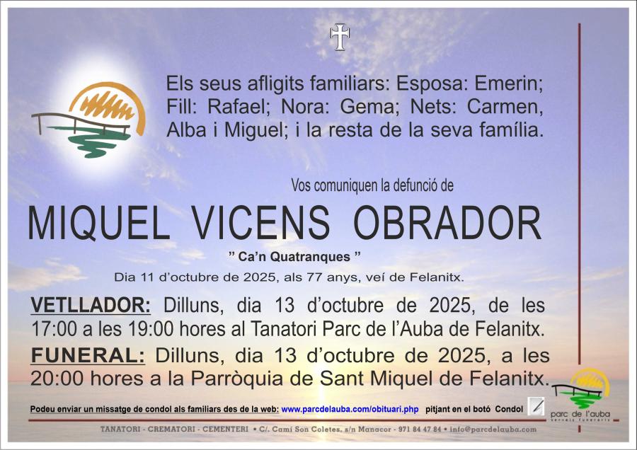 MIQUEL VICENS OBRADOR
