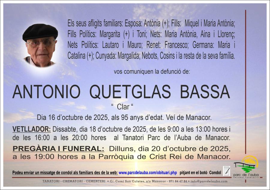 ANTONIO QUETGLAS BASSA
