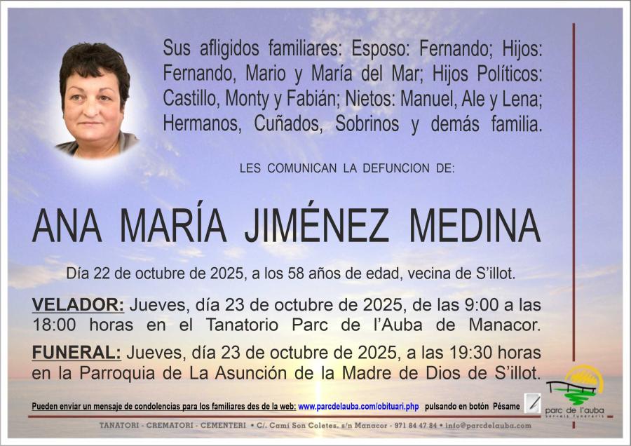 ANA MARÍA JIMÉNEZ MEDINA