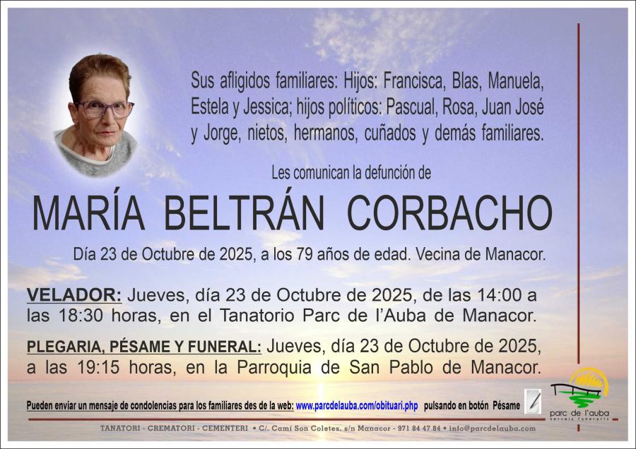 MARÍA BELTRÁN  CORBACHO