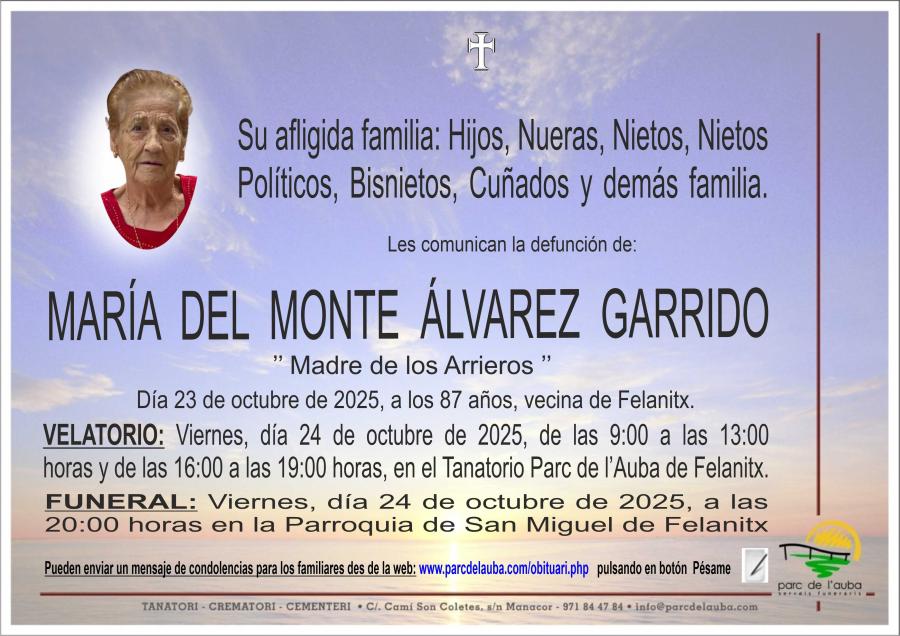 MARIA DEL MONTE ÁLVAREZ GARRIDO