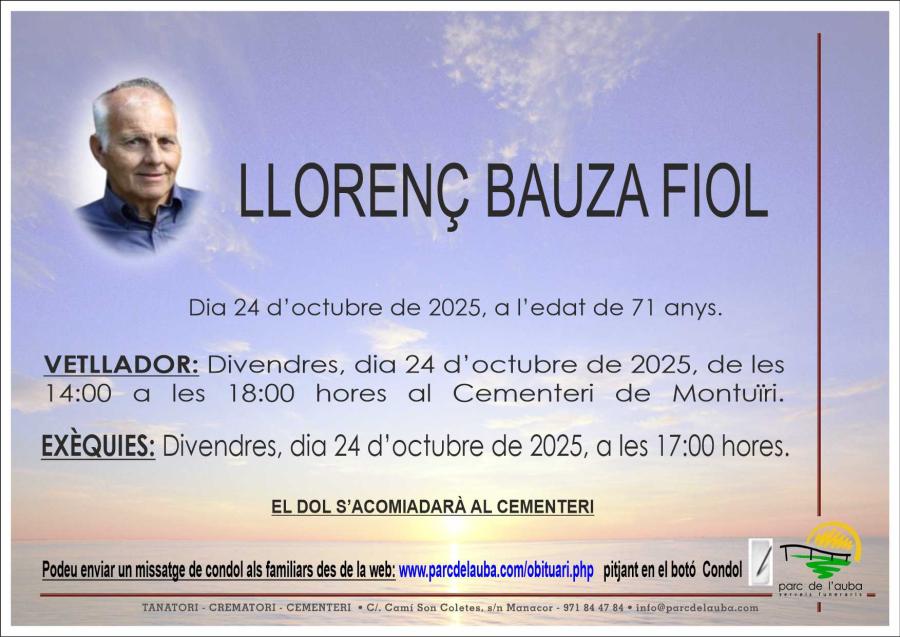 LLORENÇ  BAUÇA FIOL