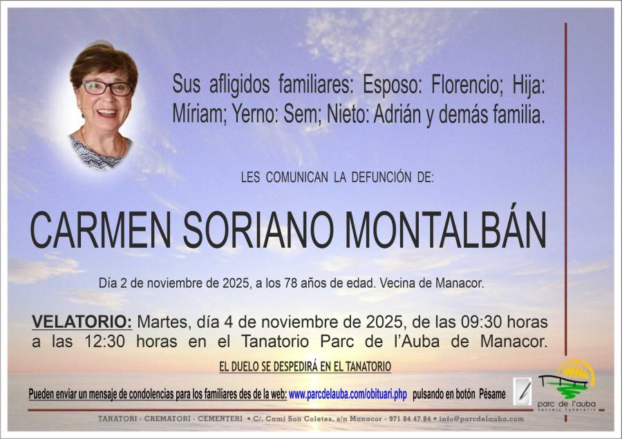 CARMEN SORIANO MONTALBÁN