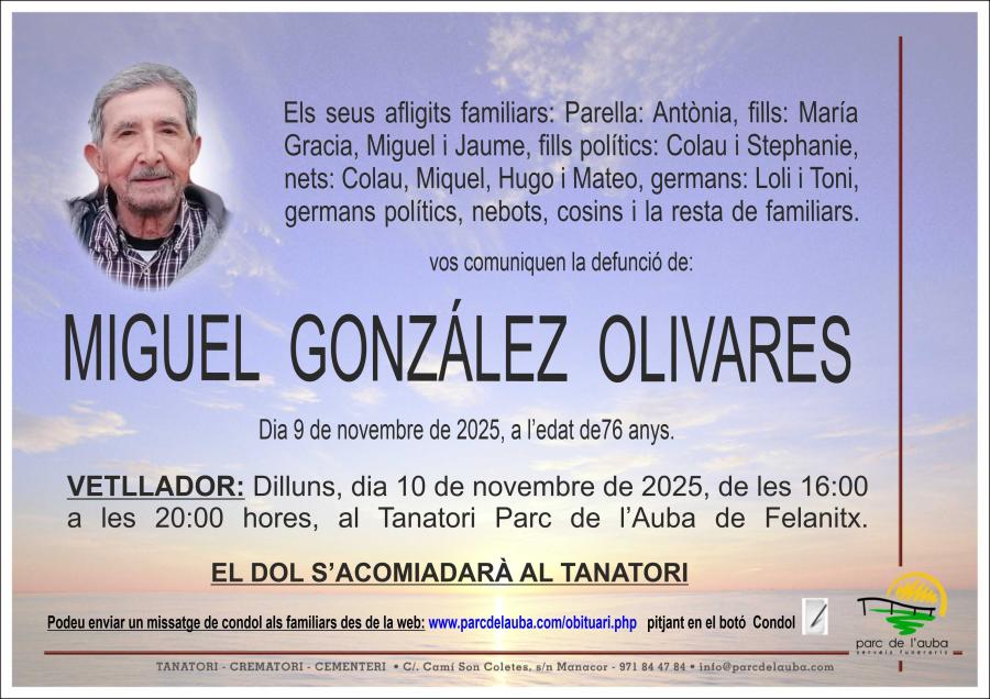 MIGUEL  GONZÁLEZ OLIVARES