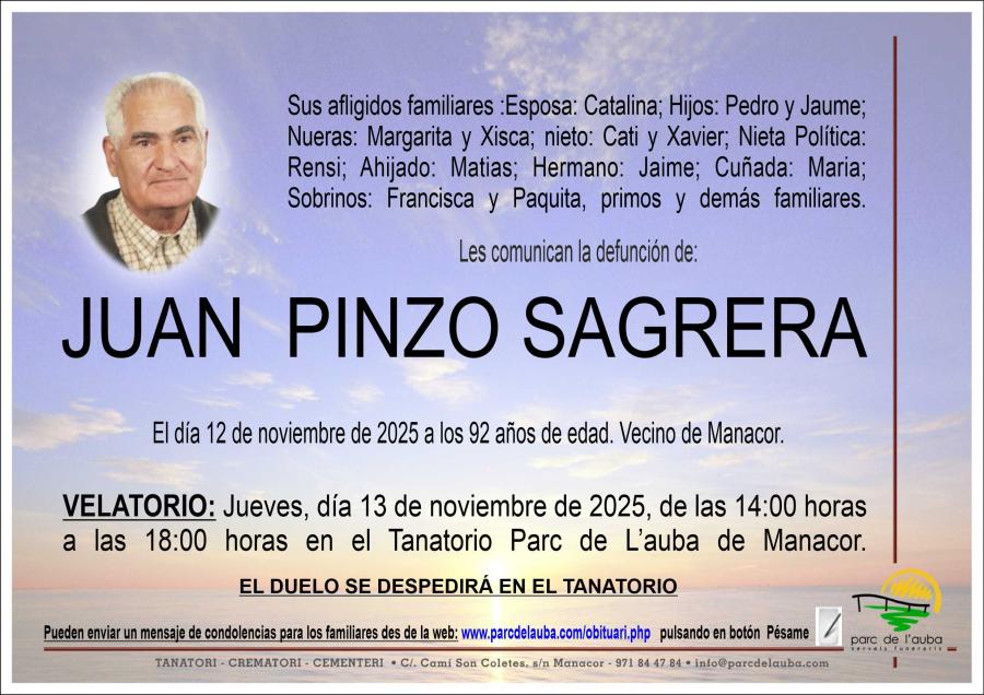 JUAN PINZO SAGRERA