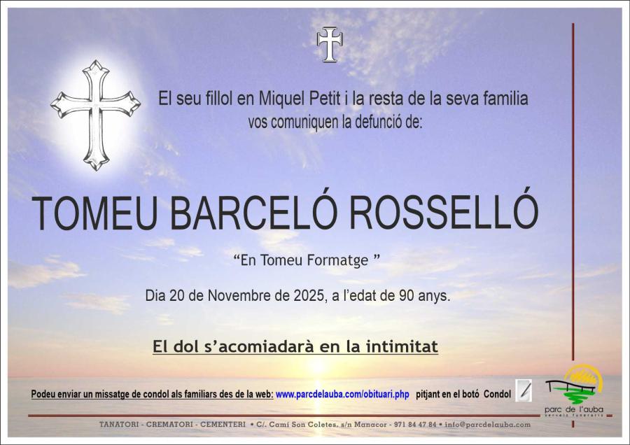 TOMEU BARCELÓ ROSSELLÓ