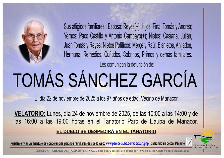 TOMÁS SÁNCHEZ GARCÍA