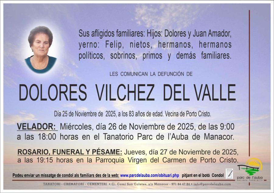 DOLORES VILCHEZ  DEL  VALLE
