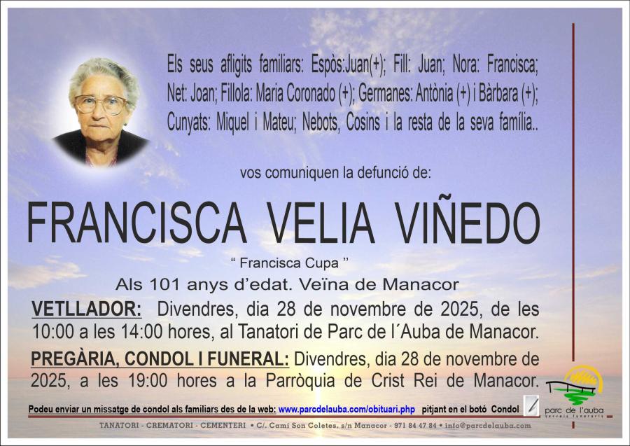 FRANCISCA  VELIA VIÑEDO