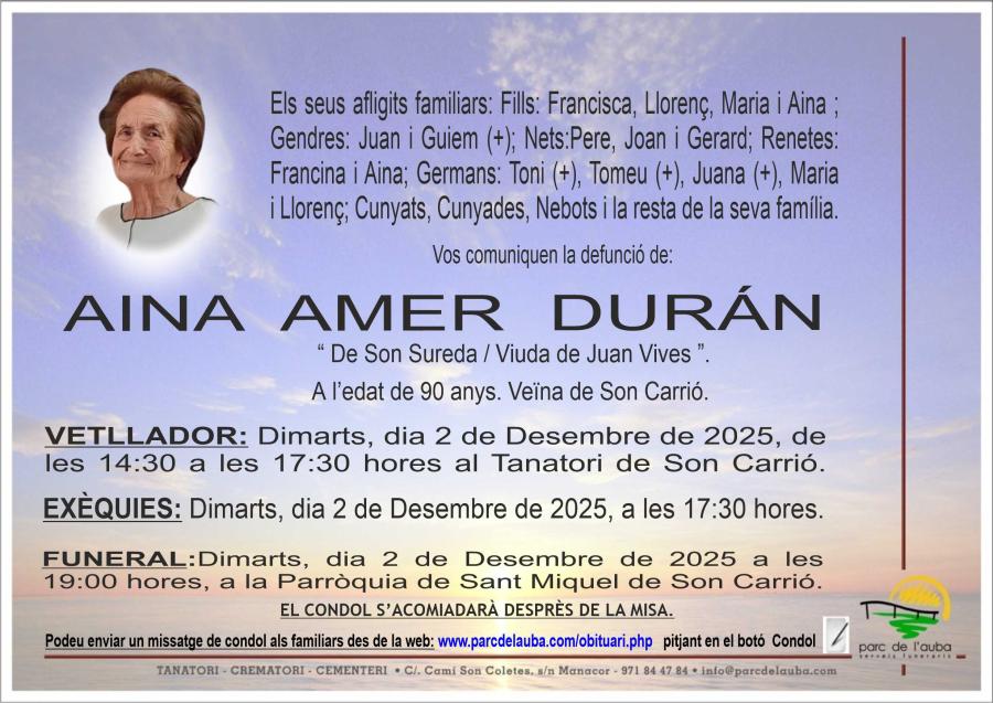 AINA  AMER DURAN