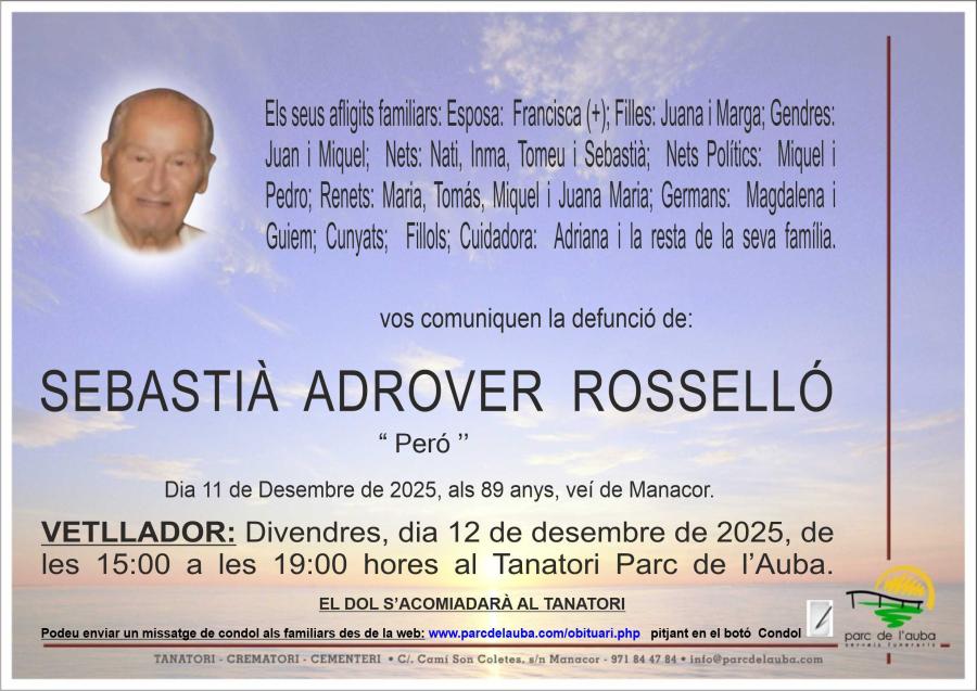 SEBASTIÀ ADROVER ROSSELLÓ