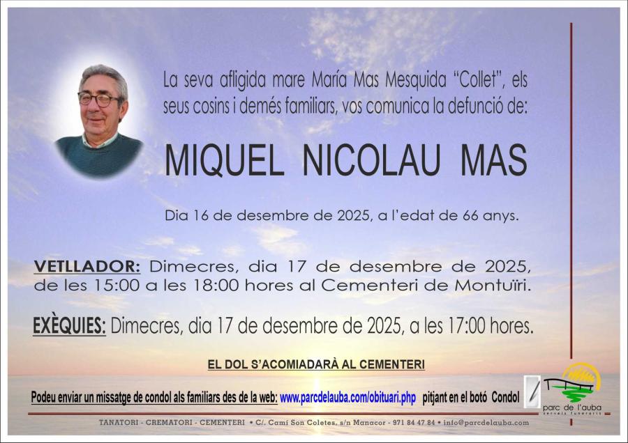MIQUEL NICOLAU MAS