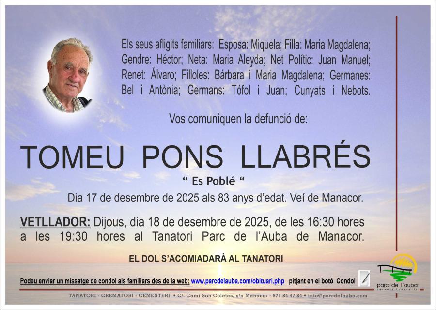 TOMEU  PONS LLABRÉS
