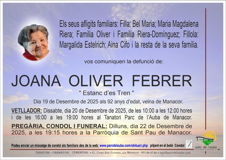 JOANA  OLIVER FEBRER
