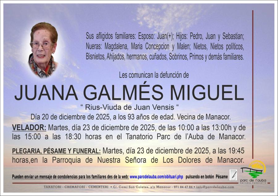 JUANA GALMÉS MIGUEL