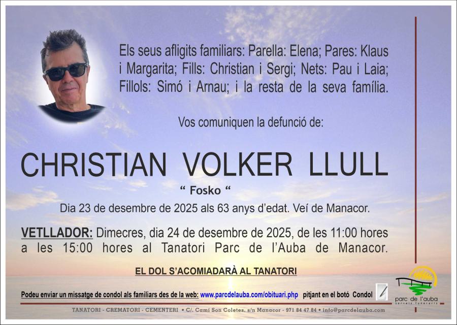 CHRISTIAN VOLKER LLULL