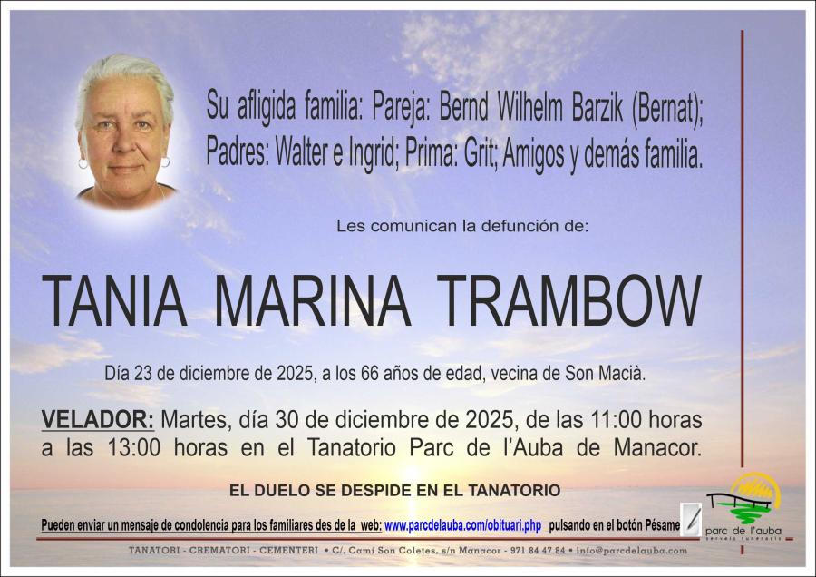 TANIA MARINA TRAMBOW