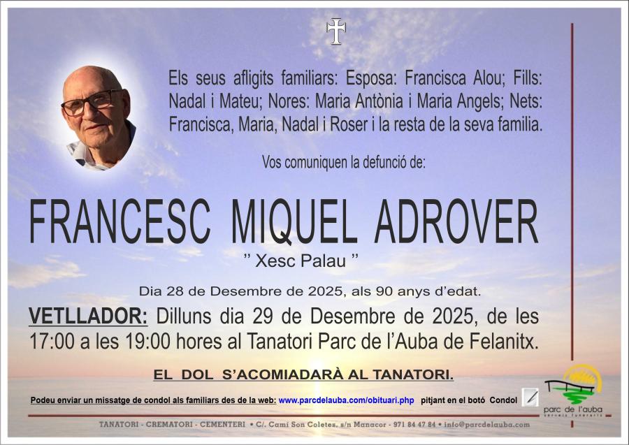 FRANCESC MIQUEL ADROVER