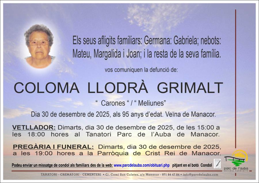 COLOMA  LLODRÀ GRIMALT