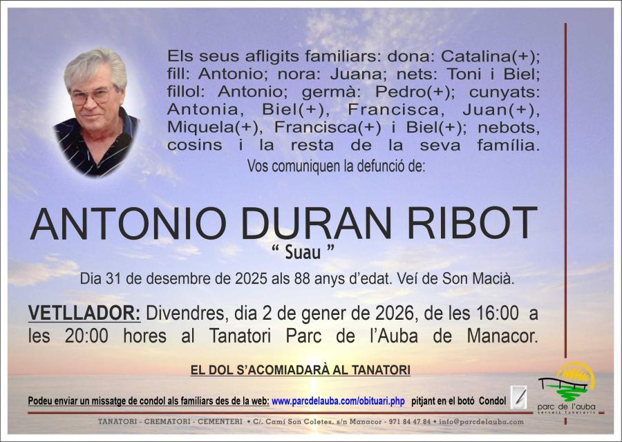 ANTONIO DURAN RIBOT