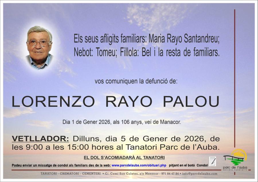 LORENZO RAYO PALOU