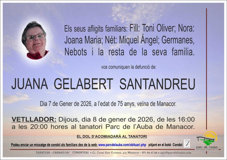 JUANA GELABERT SANTANDREU