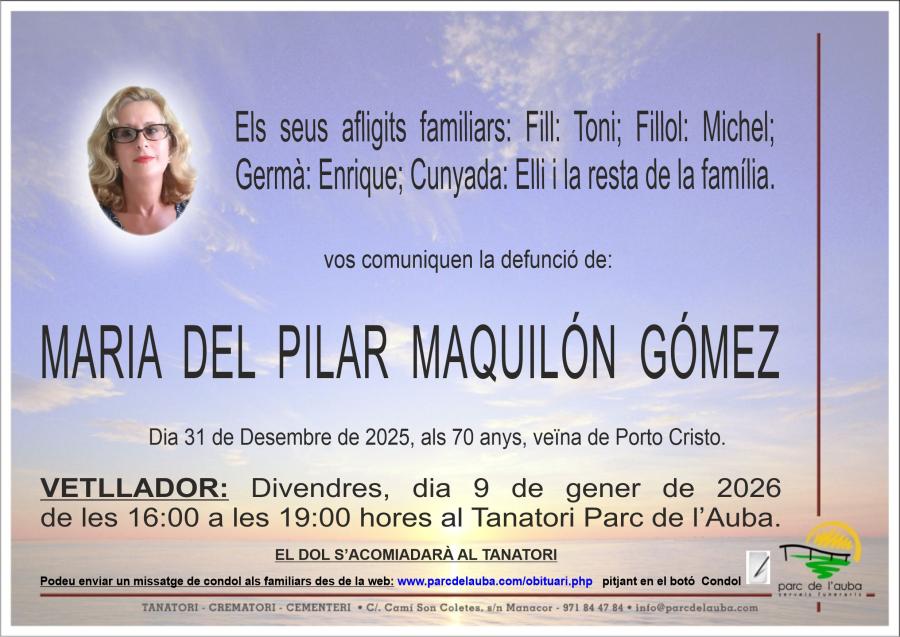 MARIA DEL PILAR MAQUILÓN GÓMEZ