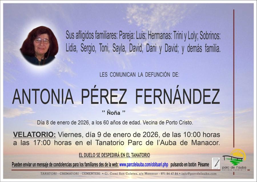ANTONIA PÉREZ FERNÁNDEZ