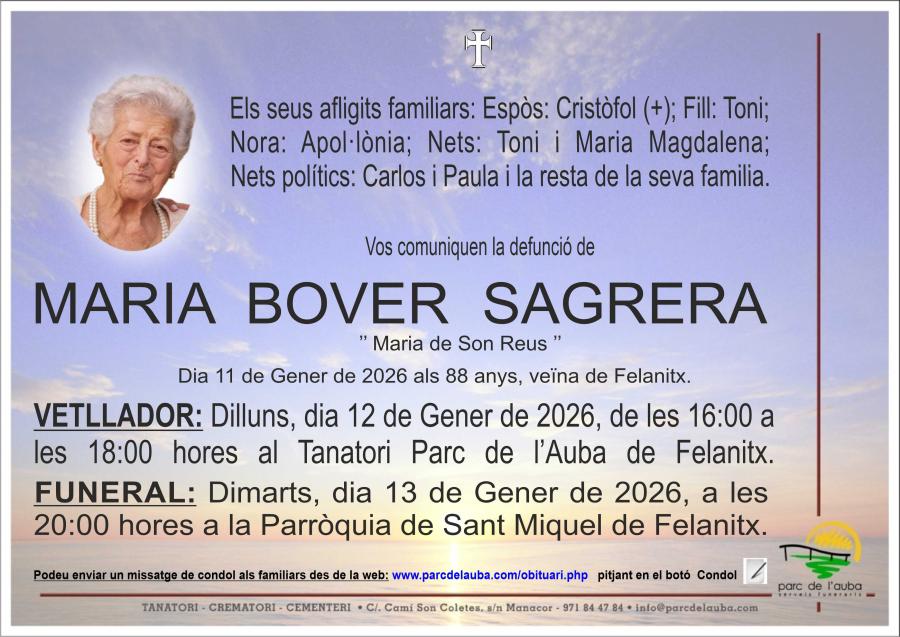 MARIA BOVER SAGRERA