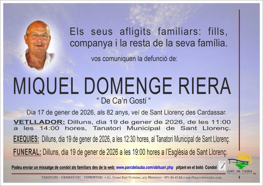 MIQUEL DOMENGE RIERA