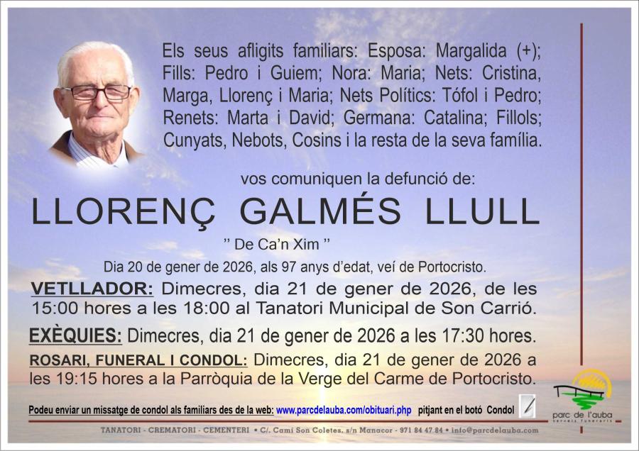 LLORENÇ GALMÉS LLULL
