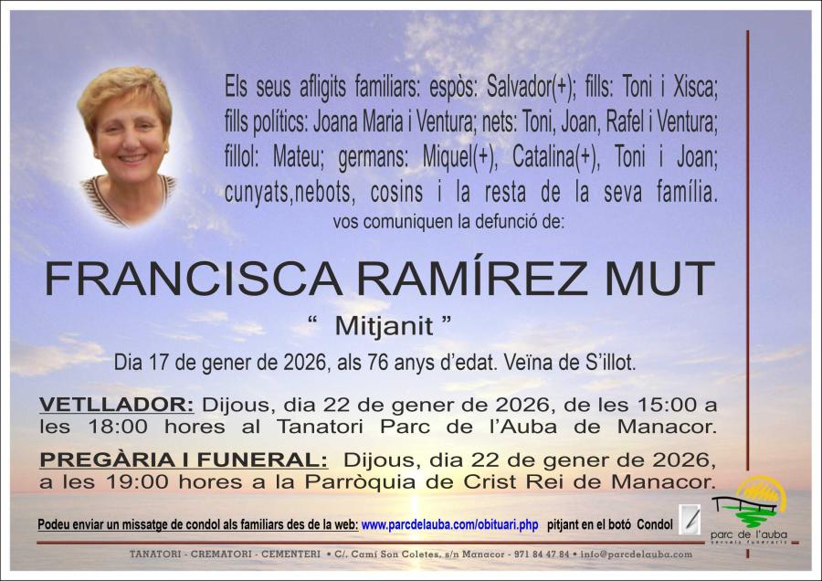 FRANCISCA  RAMÍREZ MUT