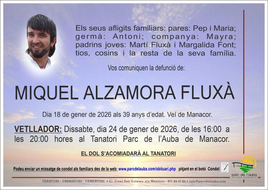 MIQUEL  ALZAMORA FLUXÀ