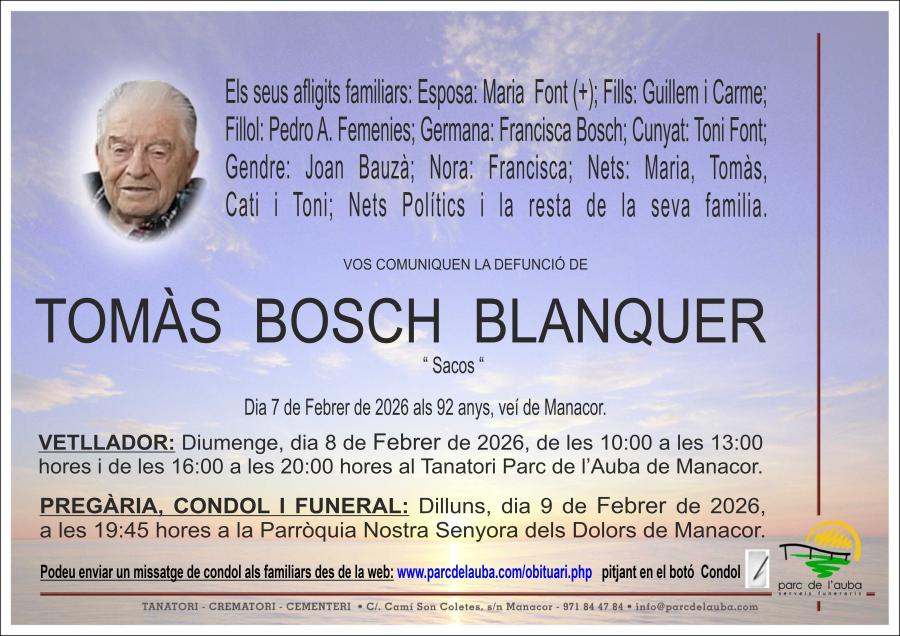 TOMÀS  BOSCH BLANQUER