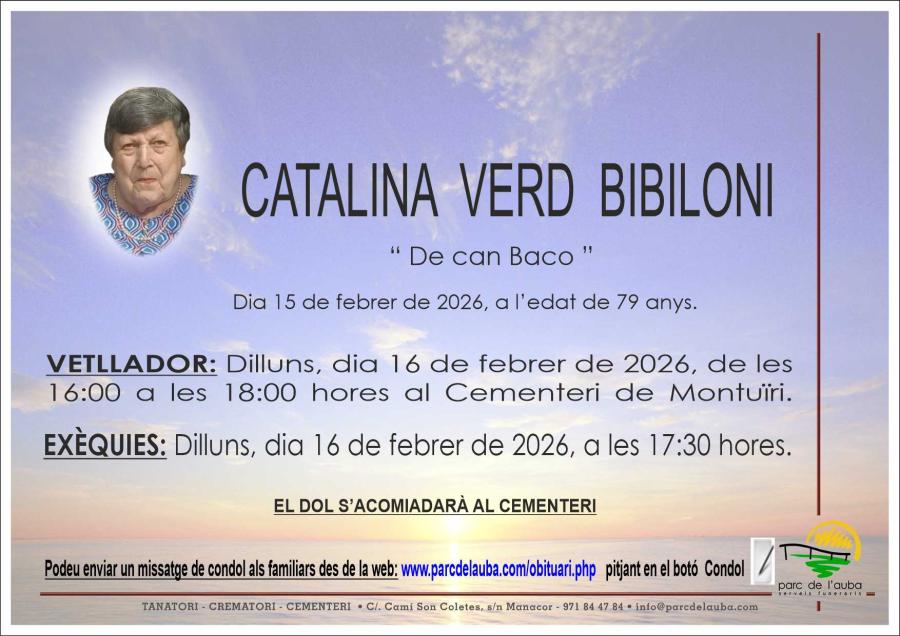 CATALINA VERD BIBILONI