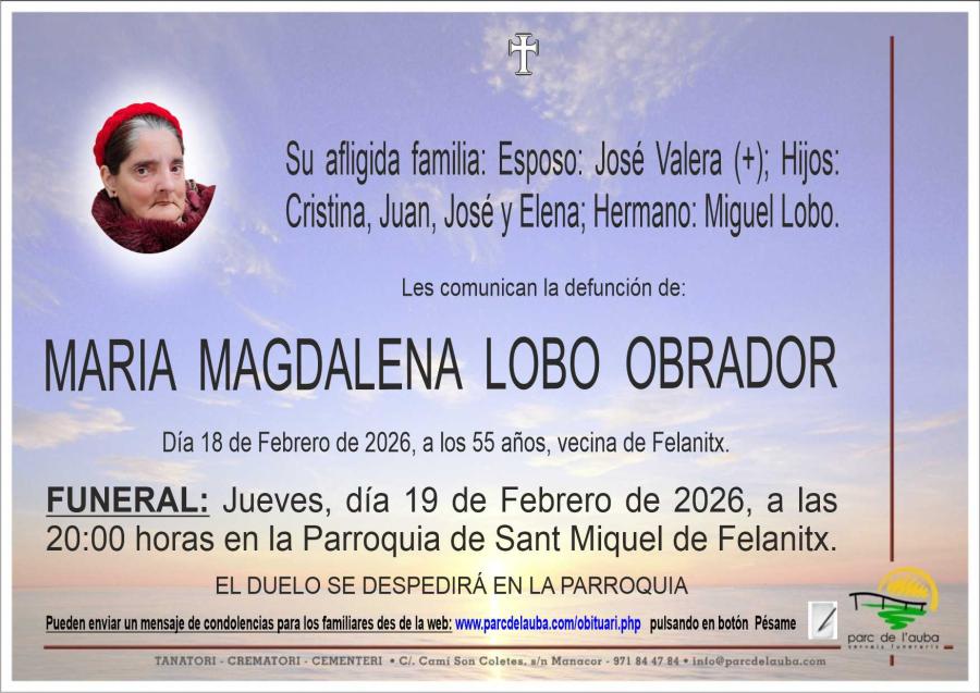 MARIA MAGDALENA LOBO OBRADOR