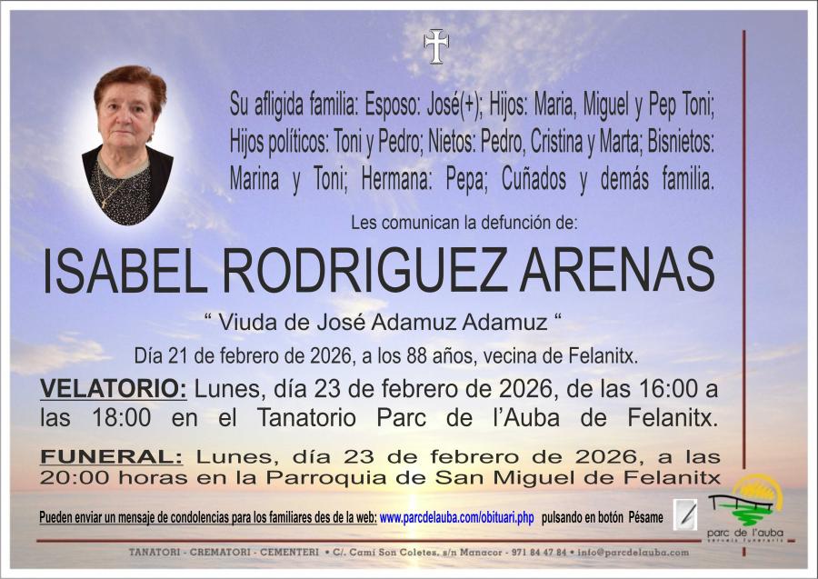 ISABEL RODRIGUEZ ARENAS