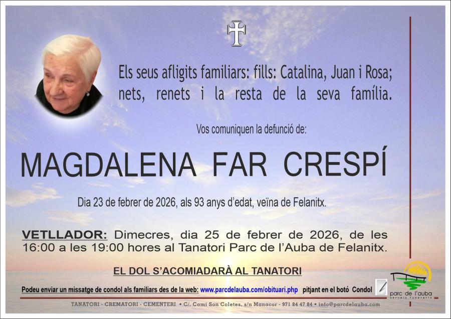 MAGDALENA FAR CRESPÍ