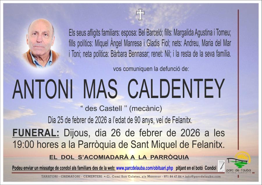 ANTONI MAS CALDENTEY